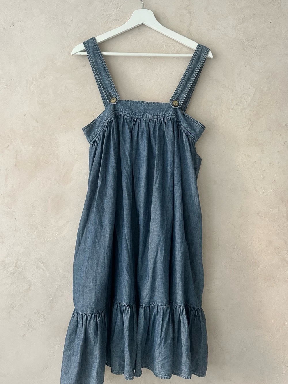 Laurence Doligé Bras Paris Chambray Babydoll Pinafore Dress | Size 2